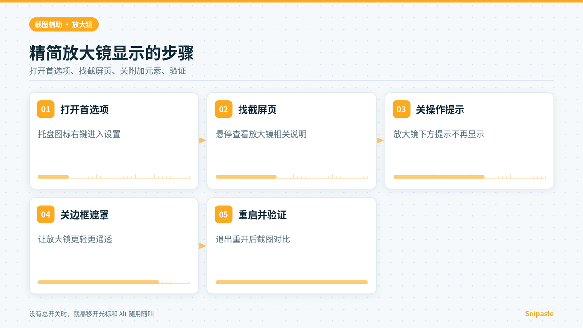 Snipaste首选项调整放大镜显示的操作步骤