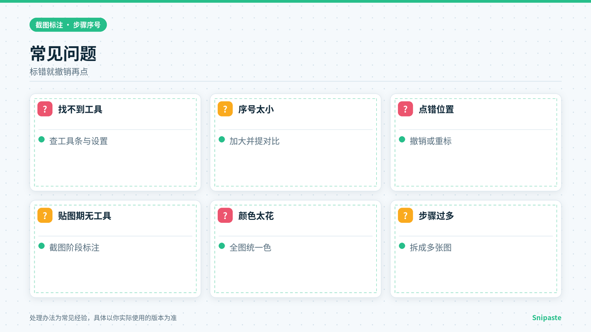 Snipaste序号标注常见问题与替代要点