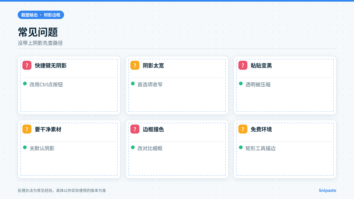 Snipaste截图阴影常见问题与格式选择要点